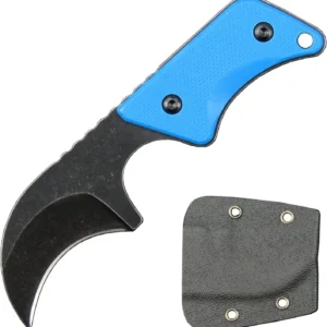 Neck Knife G10 handle with kydex sheath EDC tool-Blue