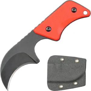 Neck Knife G10 handle with kydex sheath EDC tool -Orange