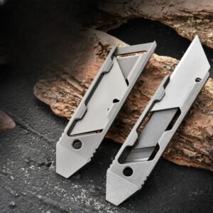 Titanium Box Cutter​ Alloy Utility Knife Edc Hidden Blade Self Defense Defense Retractable Knife Art Knife Paper Cutter