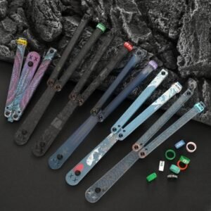 Butterfly Knife Flip Hand Knife Fancy Plastic Knife Training Folding Knife Squid Safe No Open Edge