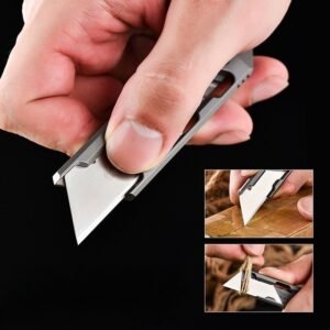 Titanium Box Cutter​ Alloy Utility Knife Edc Hidden Blade Self Defense Defense Retractable Knife Art Knife Paper Cutter