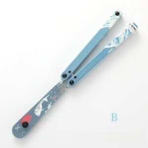 Butterfly Knife Flip Hand Knife Fancy Plastic Knife Training Folding Knife Squid Safe No Open Edge