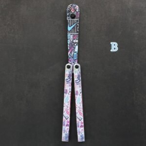 Butterfly Knife Flip Hand Knife Training Folding Knife Squid Safe No Open Edge