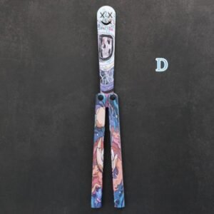 Butterfly Knife Flip Hand Knife Training Folding Knife Squid Safe No Open Edge