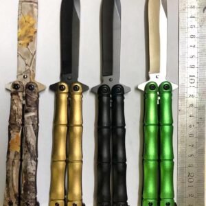 Bamboo Handle Butterfly Knife