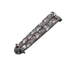 Red Eye Skull Butterfly Knife