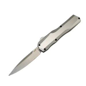 New Plain Silver Donut Switchblade OTF
